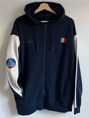 Bethesda Starfield Constellation Retro Space Race Full Zip Hoodie by Difuzed M